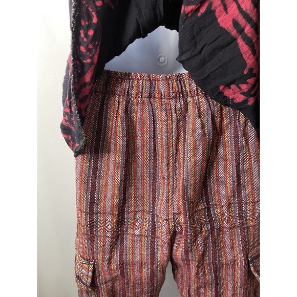 Bohemian Womens Outfit Free Size Shirt Small Shorts Hippie Festival Gypsy India - Picture 9 of 16